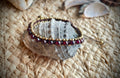 Garnet macrame bracelet