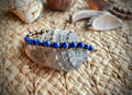 Lapis macrame bracelet