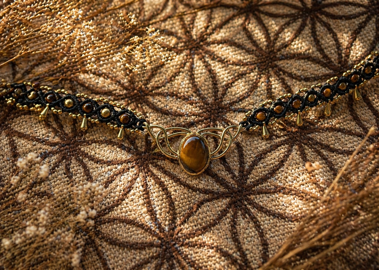 Tiger eyes tiara/choker